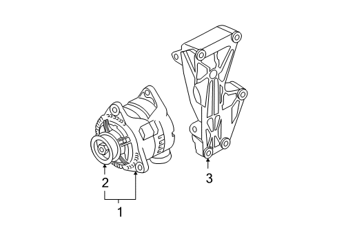 2004 Audi S4 Pulley Diagram for 079-903-119-B