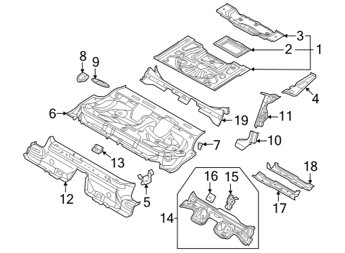 2023 Audi RS3 Rear Floor & Rails