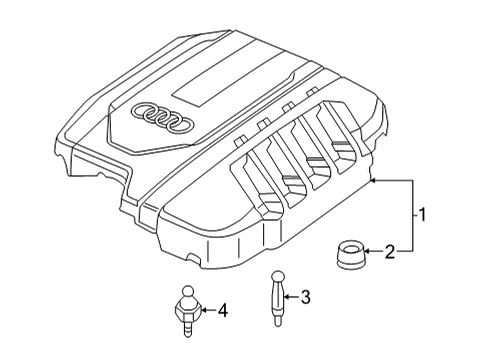 2023 Audi A5 Quattro Engine Appearance Cover Diagram 1