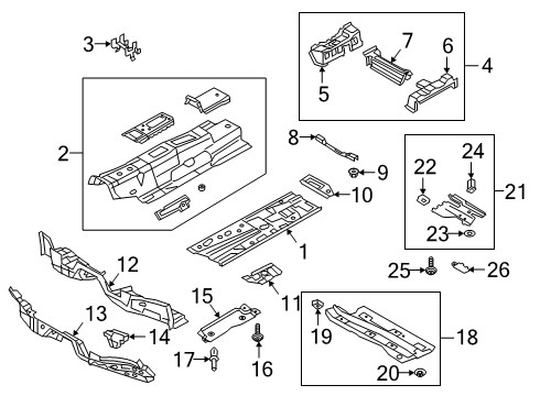 2022 Audi Q3 Floor & Rails