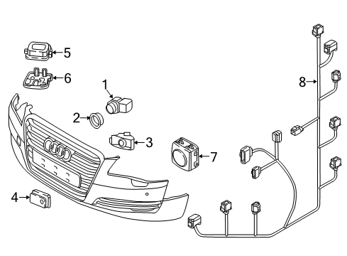 2015 Audi S8 Front Bumper Diagram 2