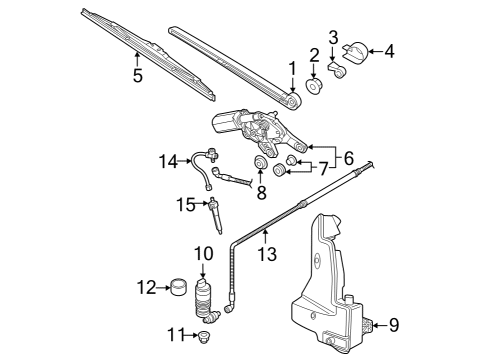 2024 Audi Q8 e-tron Rear Wiper Components