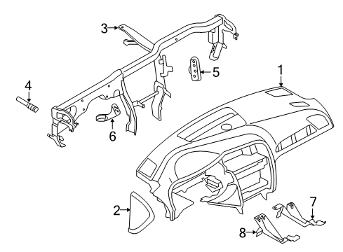 2015 Audi allroad Cluster & Switches, Instrument Panel Diagram 1