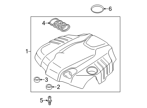 2015 Audi Q5 Engine Appearance Cover Diagram 1