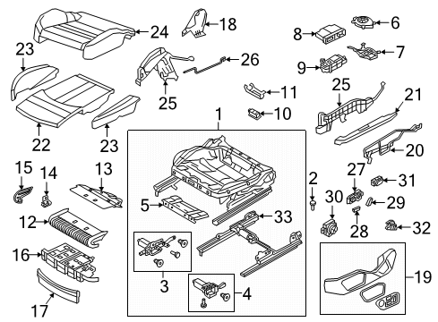 2022 Audi e-tron S Front Seat Components Diagram 2