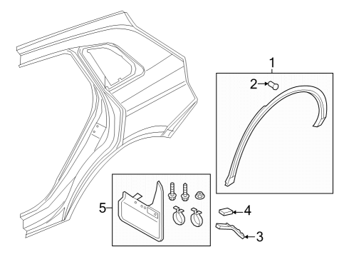 2023 Audi Q5 Exterior Trim - Quarter Panel Diagram 2