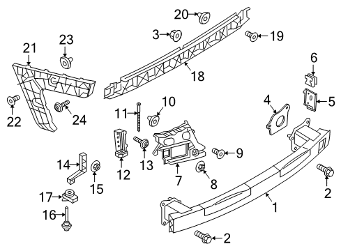 2018 Audi A6 Quattro Rear Bumper Diagram 2