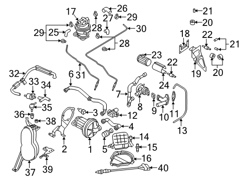 2006 Audi TT Quattro Air Control Valve Diagram for 022-131-101-E