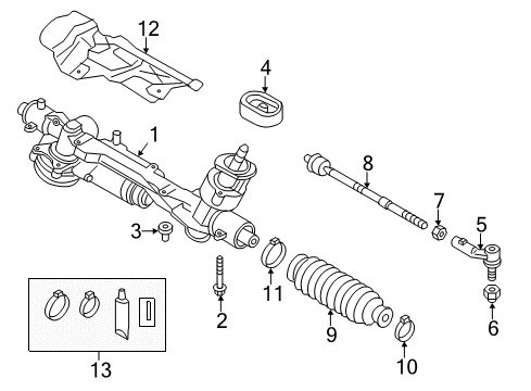 2020 Audi A3 Steering Column & Wheel, Steering Gear & Linkage Diagram 3