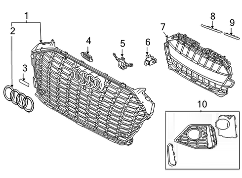 2022 Audi RS5 Grille & Components