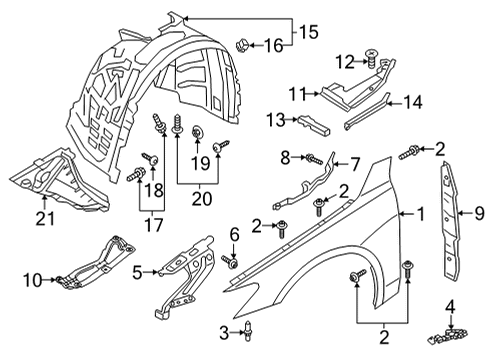 2021 Audi RS6 Avant Fender & Components