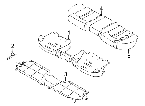 2015 Audi A8 Quattro Rear Seat Components Diagram 3