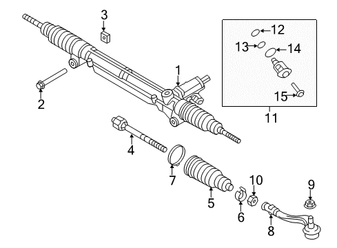 2011 Audi S4 Steering Column & Wheel, Steering Gear & Linkage Diagram 3