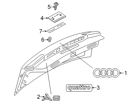 2022 Audi S6 Exterior Trim - Trunk