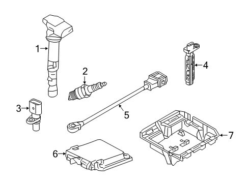 2021 Audi Q7 ECM Diagram for 4M0-907-559-L-4M0