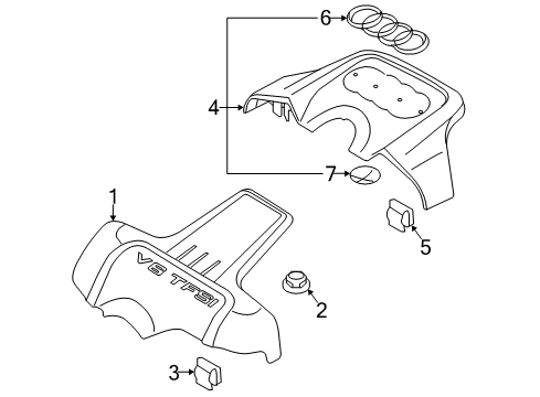 2013 Audi A7 Quattro Engine Appearance Cover