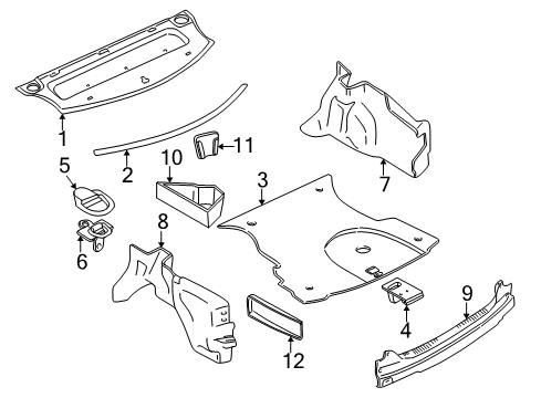 1996 Audi A4 Interior Trim - Rear Body