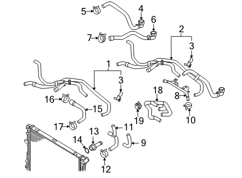 2009 Audi Q7 Hoses, Lines & Pipes Diagram 3