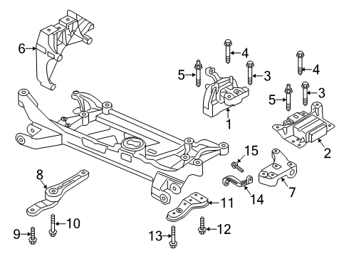 2018 Audi A3 Engine & Trans Mounting Diagram 2