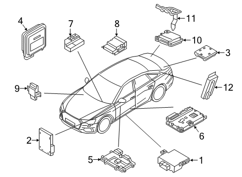 2020 Audi A6 Quattro Trunk, Electrical Diagram 1