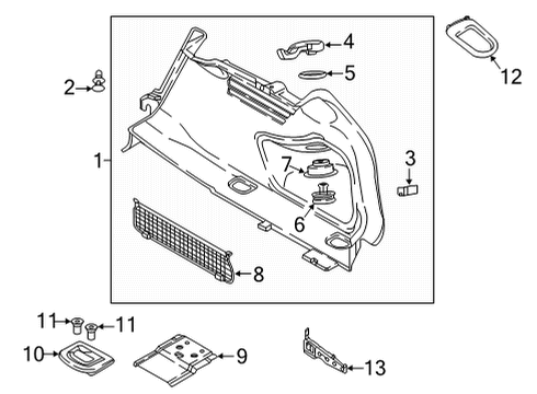 2024 Audi RS5 Interior Trim - Rear Body Diagram 4