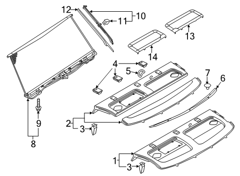 2014 Audi A6 Interior Trim - Rear Body Diagram 2