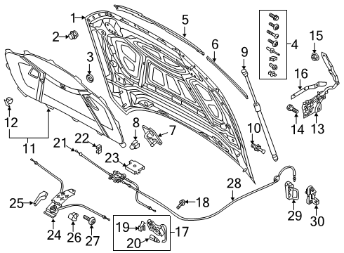 2023 Audi A7 Sportback Hood & Components