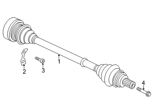 2021 Audi SQ8 Drive Axles - Rear Diagram 1