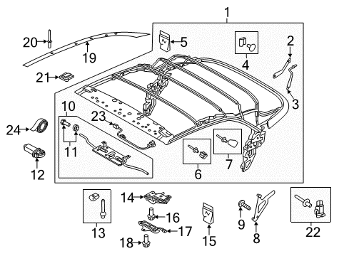 2015 Audi A3 Frame & Components - Convertible Top