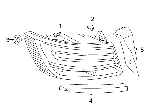 2023 Audi A6 Quattro Tail Lamp Assembly Diagram for 4K5-945-224-D