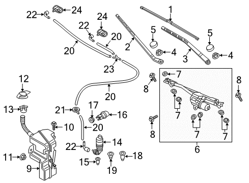 2017 Audi Q3 Quattro Windshield - Wiper & Washer Components