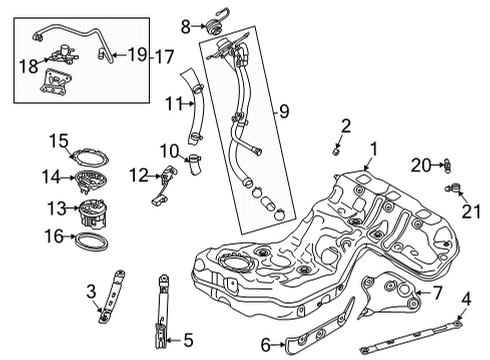 2020 Audi A8 Quattro Fuel Pump Diagram for 4N0-919-088-C