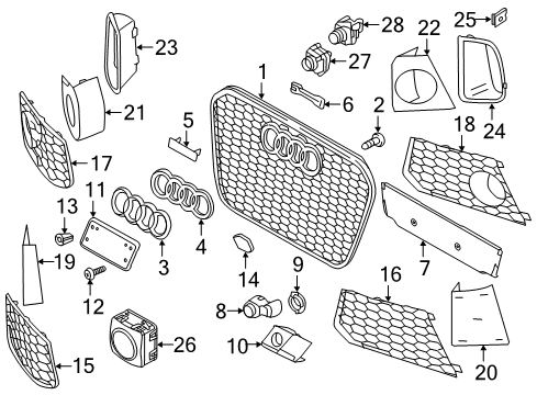 2014 Audi RS7 Grille & Components