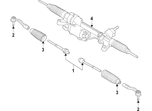 2020 Audi A4 Steering Column & Wheel, Steering Gear & Linkage Diagram 4