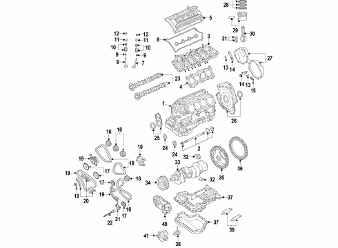 2010 Audi A8 Quattro Engine Parts, Mounts, Cylinder Head & Valves, Camshaft & Timing, Oil Pan, Oil Pump, Crankshaft & Bearings, Pistons, Rings & Bearings, Variable Valve Timing