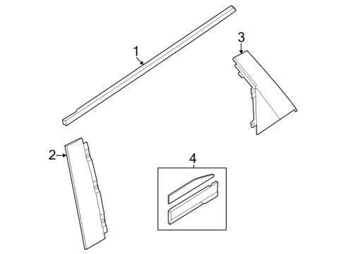 2024 Audi Q4 e-tron Exterior Trim - Rear Door