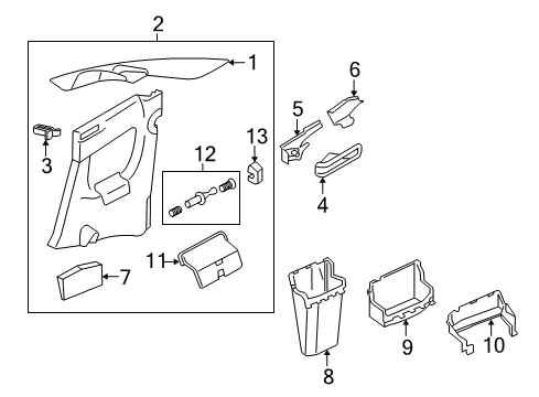 2006 Audi TT Interior Trim - Quarter Panels