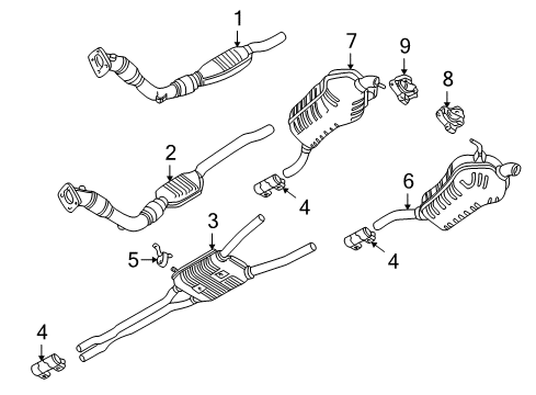 2005 Audi Allroad Quattro Exhaust Components Diagram 2