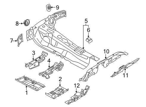 2023 Audi A7 Sportback Floor & Rails