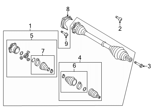 2021 Audi S4 Drive Axles - Front