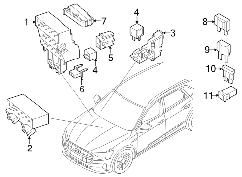 2024 Audi Q8 e-tron Sportback Fuse & Relay Diagram 3