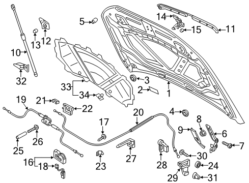 2017 Audi Q3 Quattro Hood & Components