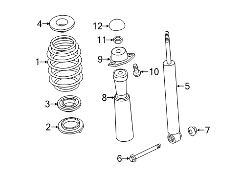 2020 Audi A3 Quattro Shocks & Components - Rear Diagram 3