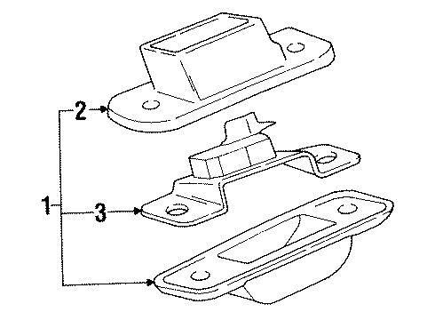 1995 Audi S6 License Lamps