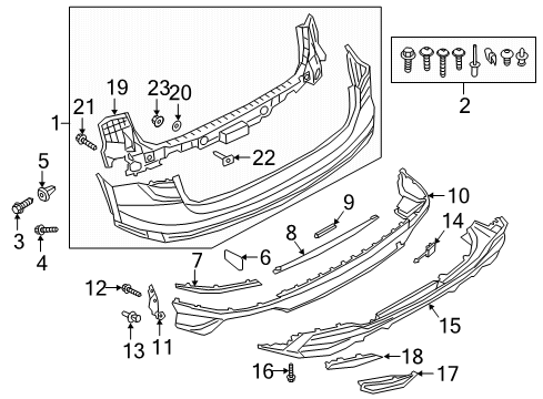 2019 Audi Q3 Rear Bumper Diagram 1