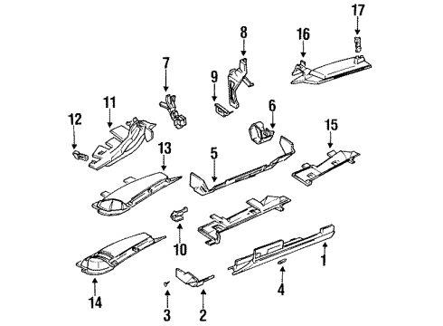 1993 Audi 100 Instrument Panel, Body Diagram 2