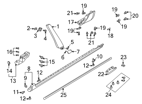 2002 Audi A4 Exterior Trim - Pillars, Rocker & Floor