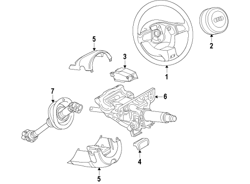 2013 Audi allroad Steering Column & Wheel, Steering Gear & Linkage Diagram 1