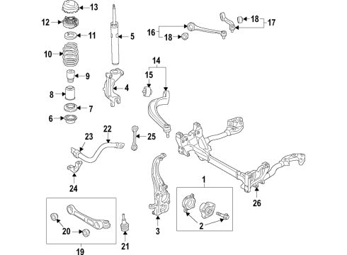 2022 Audi Q8 Front Suspension, Control Arm, Ride Control, Stabilizer Bar Diagram 2