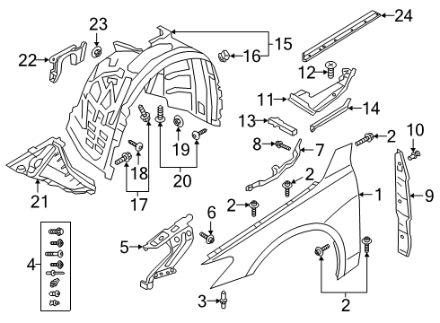 2023 Audi A7 Sportback Fender & Components